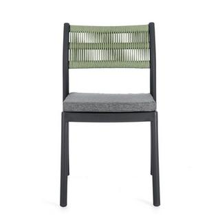 mutoni Chaise Alvin anthracite vert  