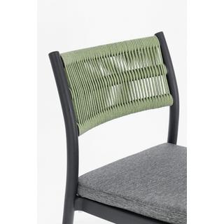 mutoni Chaise Alvin anthracite vert  