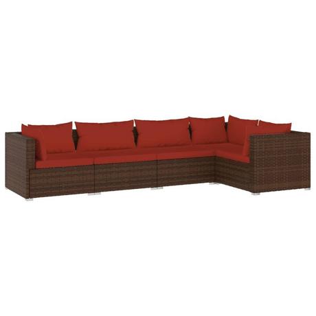 VidaXL set salotto da giardino Polirattan  