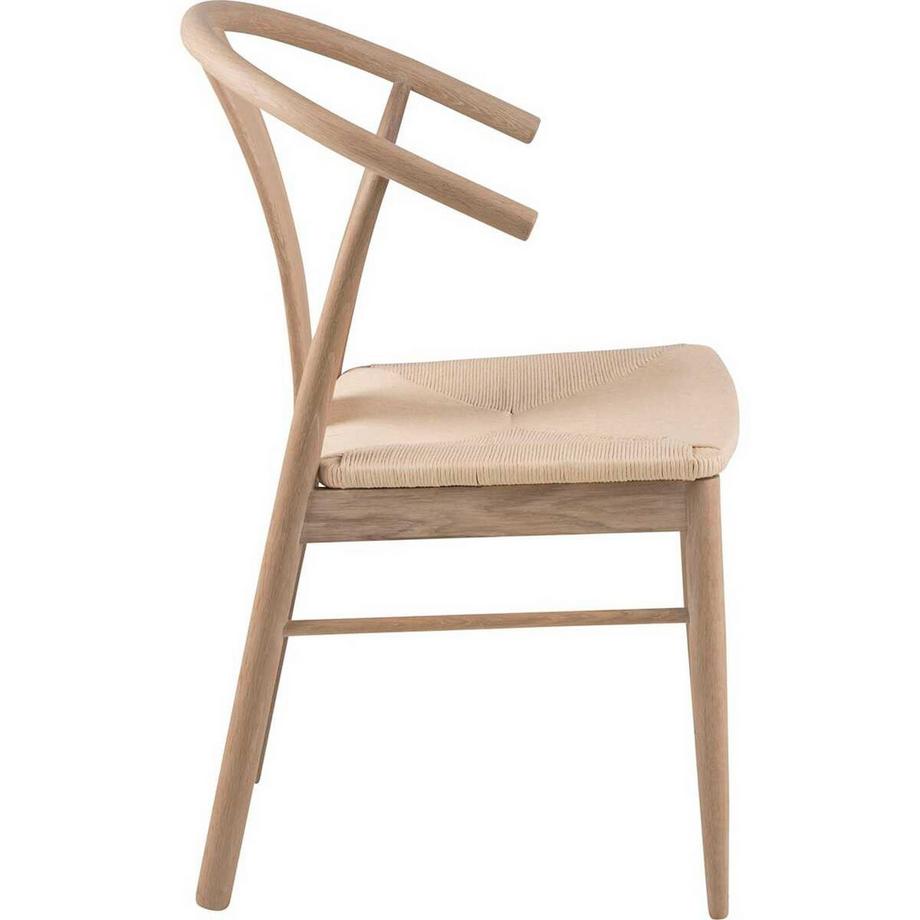 mutoni Chaise avec accoudoirs Oldschool blanc (1 pièce)  