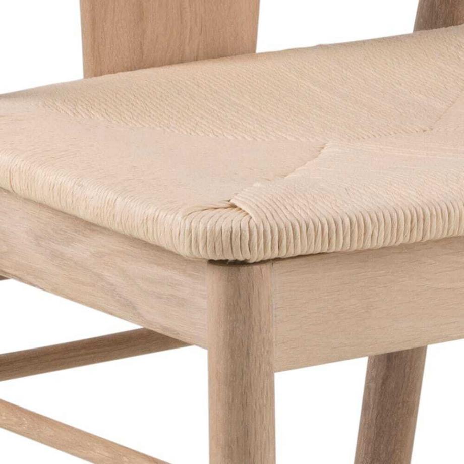 mutoni Chaise avec accoudoirs Oldschool blanc (1 pièce)  