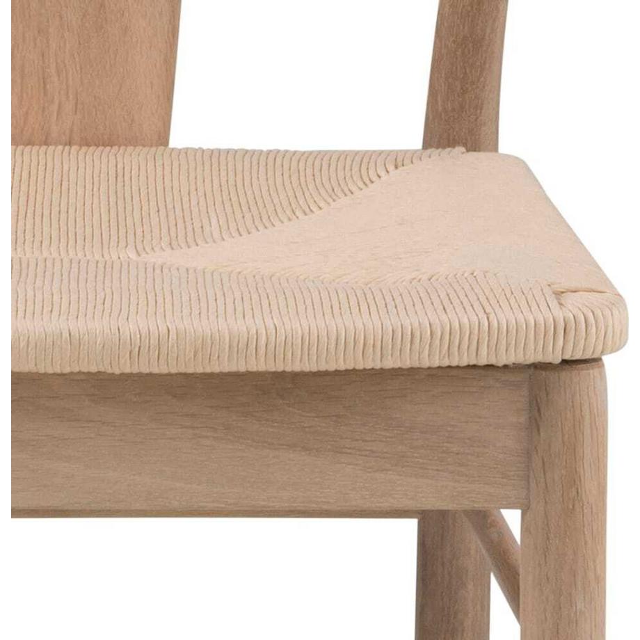 mutoni Chaise avec accoudoirs Oldschool blanc (1 pièce)  