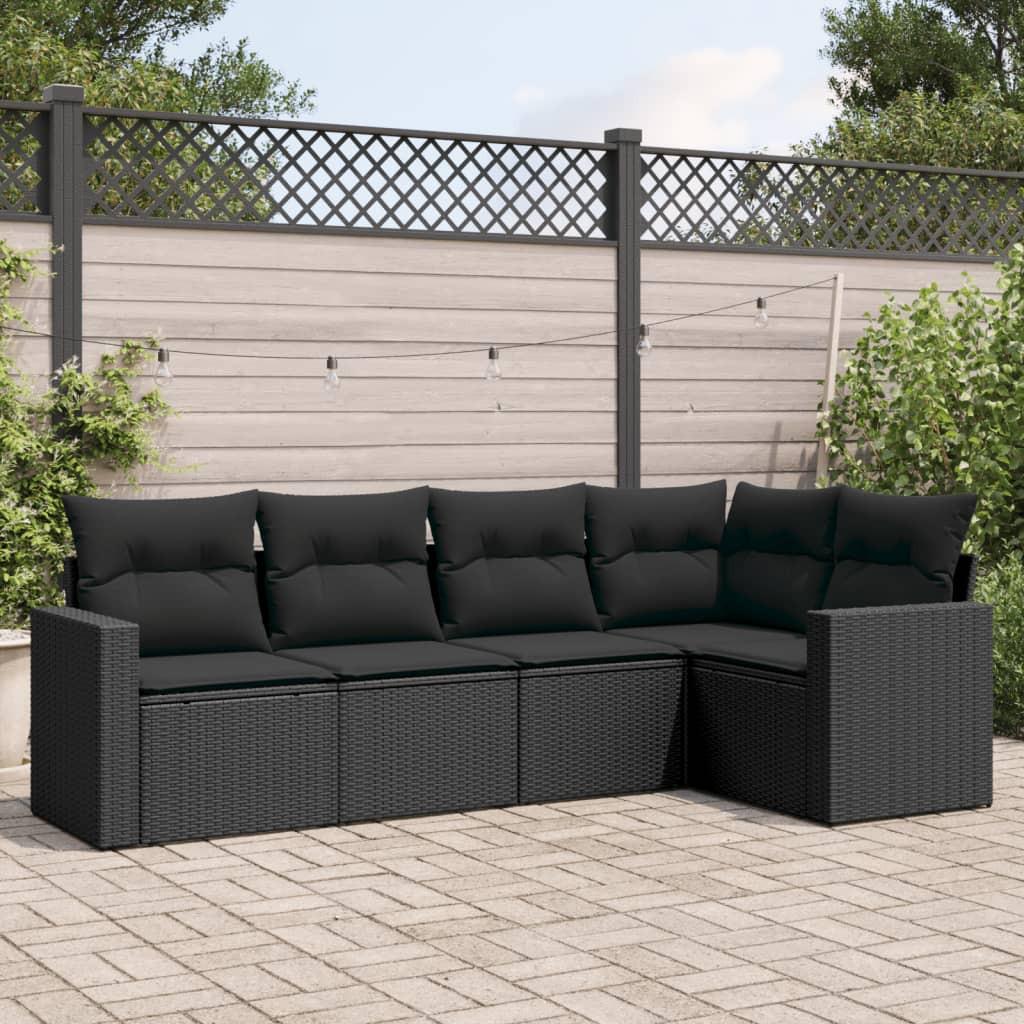 VidaXL set divano da giardino Polirattan  