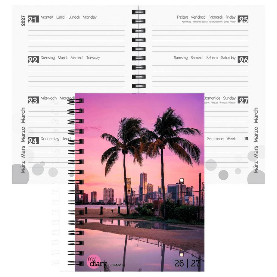 Schüleragenda mydiary Wire-O 3½ Tage pro Seite, Miami