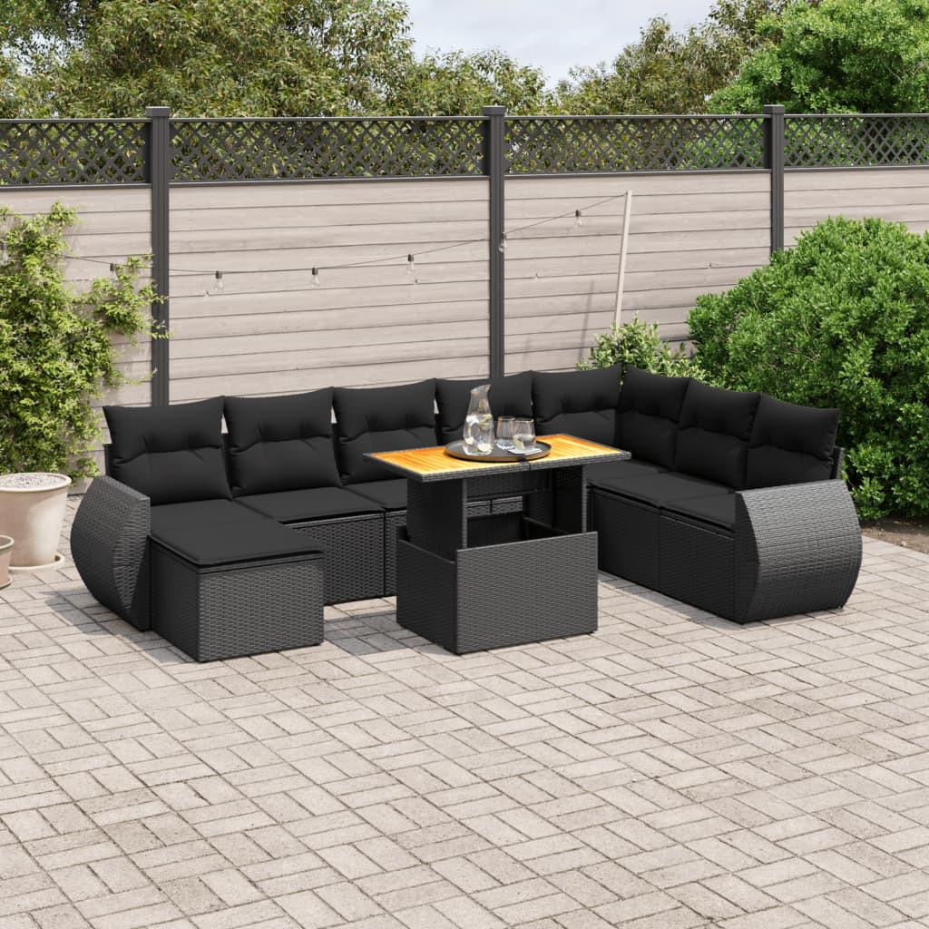 VidaXL set divano da giardino Polirattan  