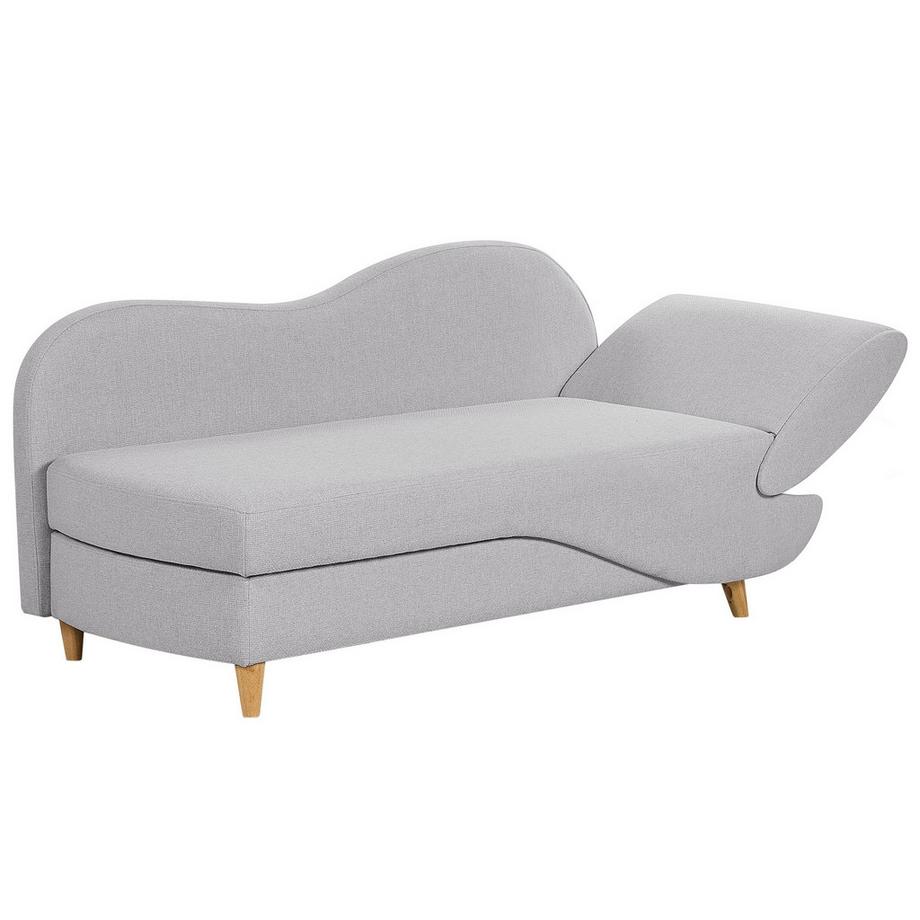 Beliani Chaise longue versione destra en Lino sintetico Retrò MERI  