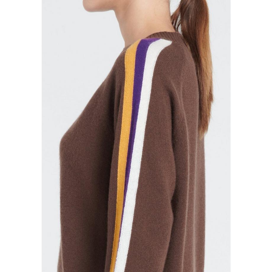 Studio Cashmere8 ZAYA 19 Pull Col Rond Rayé  