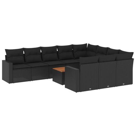 VidaXL set divano da giardino Polirattan  