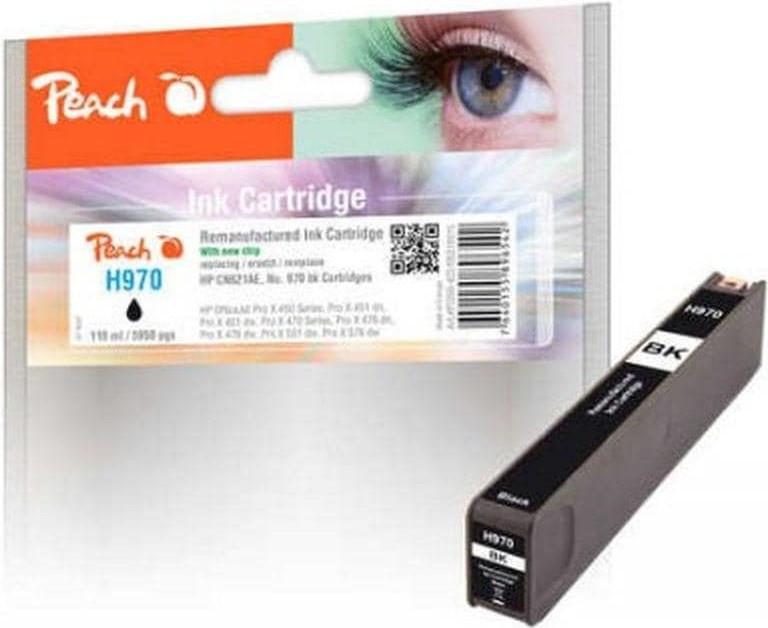 Peach  Tinte HP CN621AE, No 970, black 110 ml, 5950 Seiten 