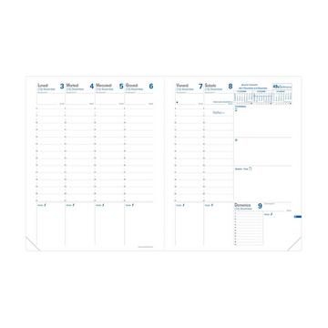 Quo Vadis - Einlagen Terminkalender - 2025 - Trinote - Die Woche Planning - Italienisch - Dez/Dez - 18x24 cm - Clairefontaine-Papier Weiß - Hergestellt in Frankreich