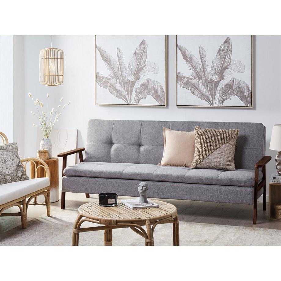 Beliani Canapé-lit en Tissu Rétro TJORN  