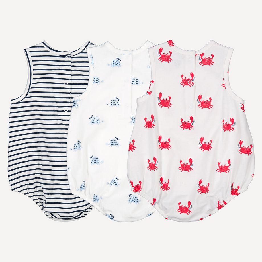 La Redoute Collections  Lot de 3 barboteuses 