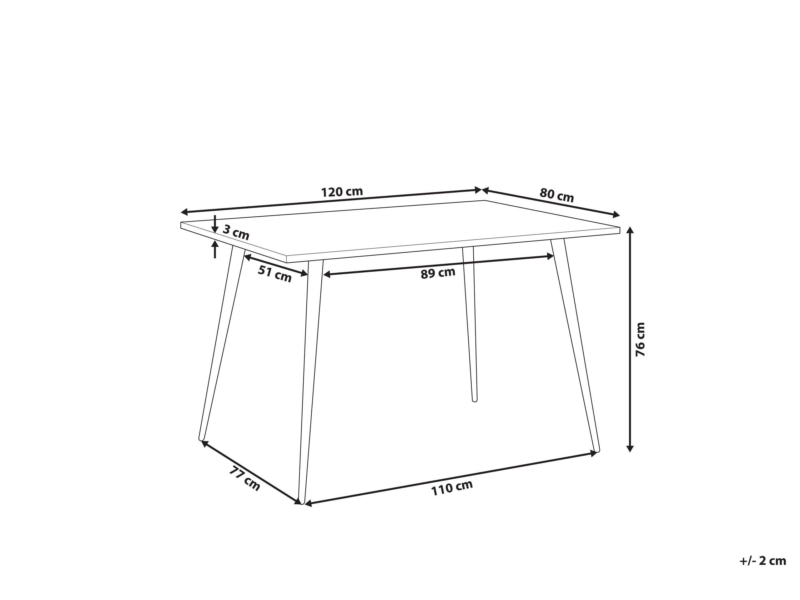 Beliani Esstisch aus Faserplatte Modern SANTIAGO  