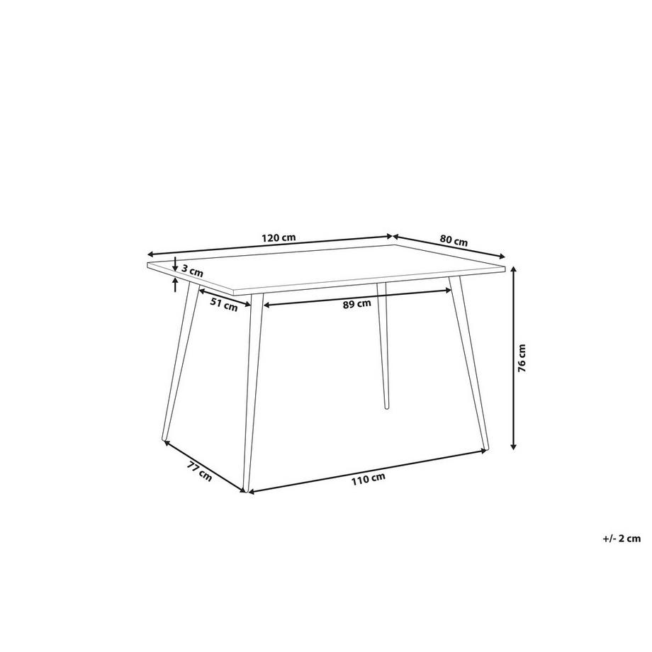 Beliani Tavolo da pranzo en Pannello di fibre (LDF) Moderno SANTIAGO  