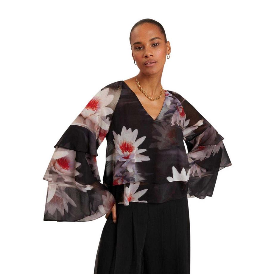 TED BAKER Blouse à Col V et Volants  
