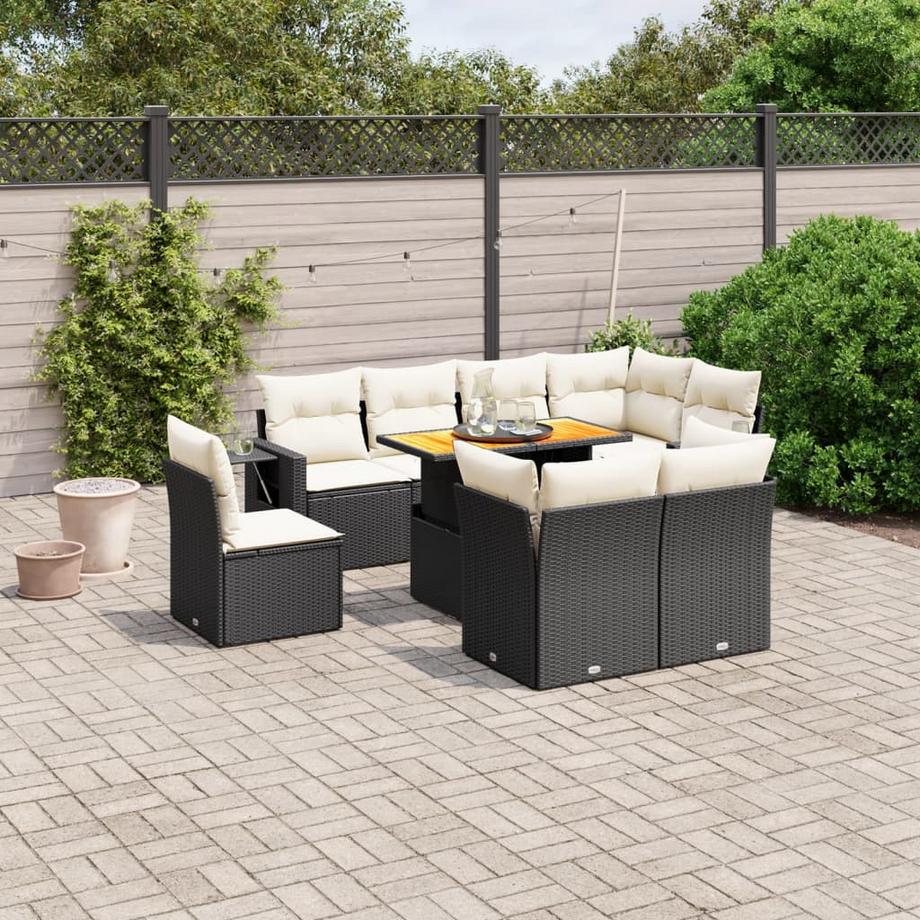 VidaXL Ensemble de canapés de jardin rotin synthétique  