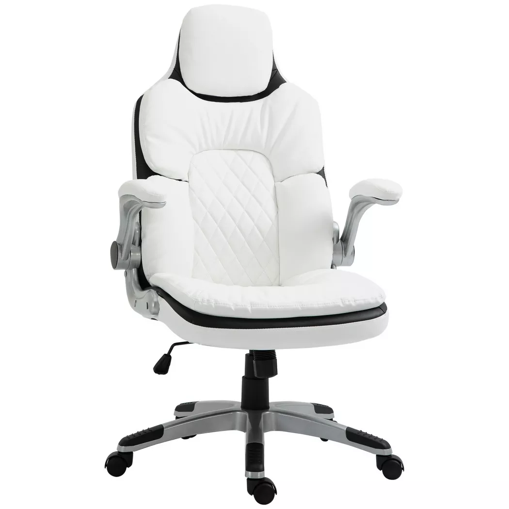 Northio – Ergonomischer Bürostuhl Höhenverstellbar, Klappbare Armlehnen, Wippfunktion, 69X67X113-121Cm, 66 x 78 cm