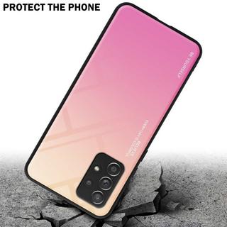 Cadorabo  Housse compatible avec Samsung Galaxy A52 (4G / 5G) / A52s - Coque de protection bicolore en silicone TPU et dos en verre trempé 