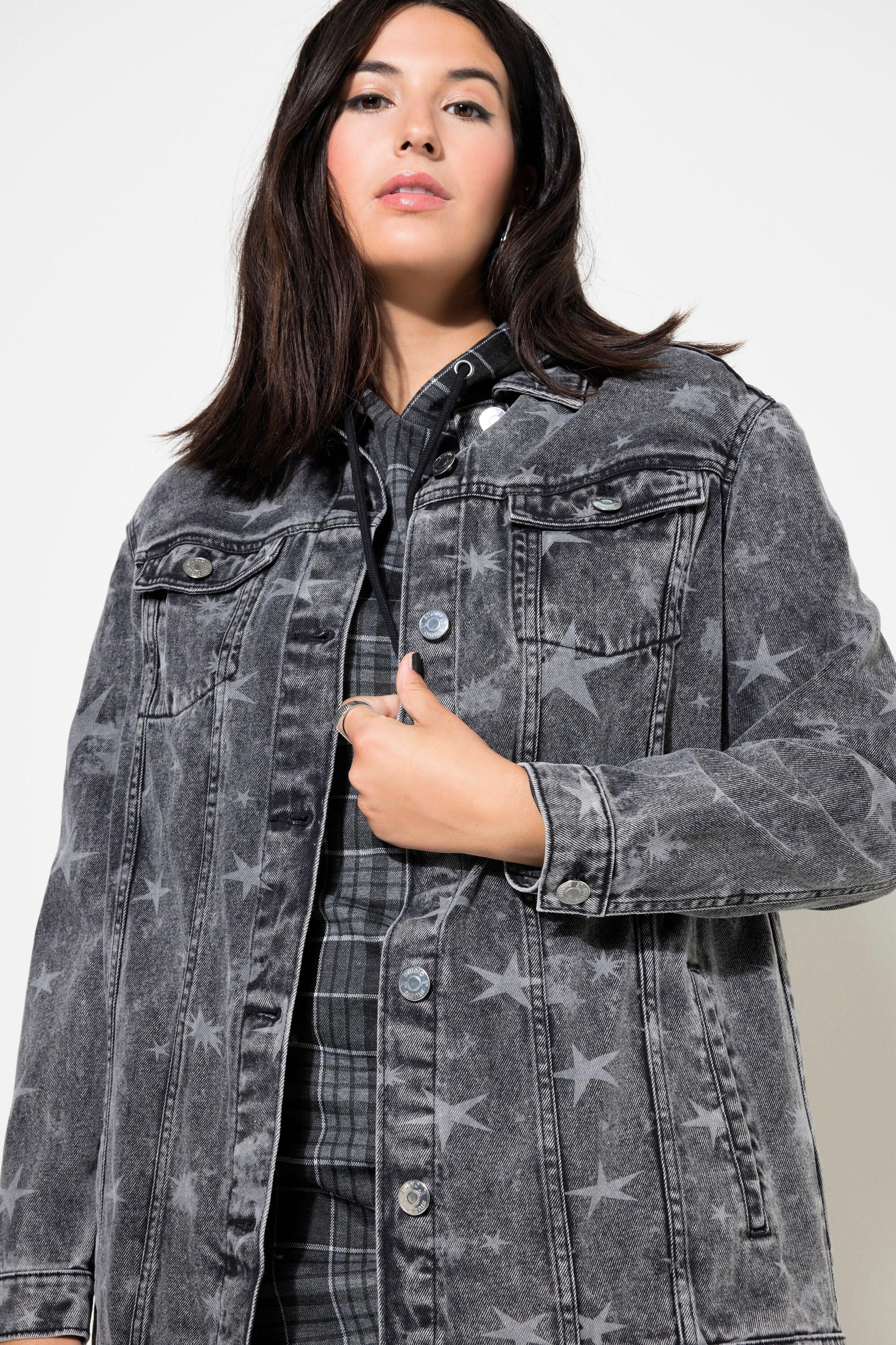 Studio Untold  Veste en jean oversize, imprimé étoiles 