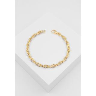 MUAU Schmuck  Bracelet Fantasie Bicolor Weiss-/Rotgold 750, 6.5mm, 19cm 