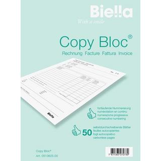 Biella BIELLA Rechnung COPY-BLOC D/F A6 513625.00 selbstdurchschreib. 50x2 Blatt  