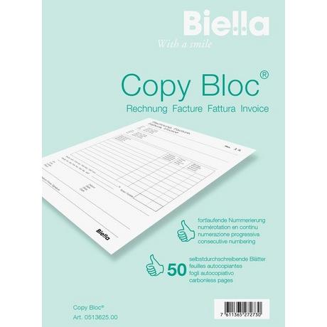 Biella BIELLA Rechnung COPY-BLOC D/F A6 513625.00 selbstdurchschreib. 50x2 Blatt  