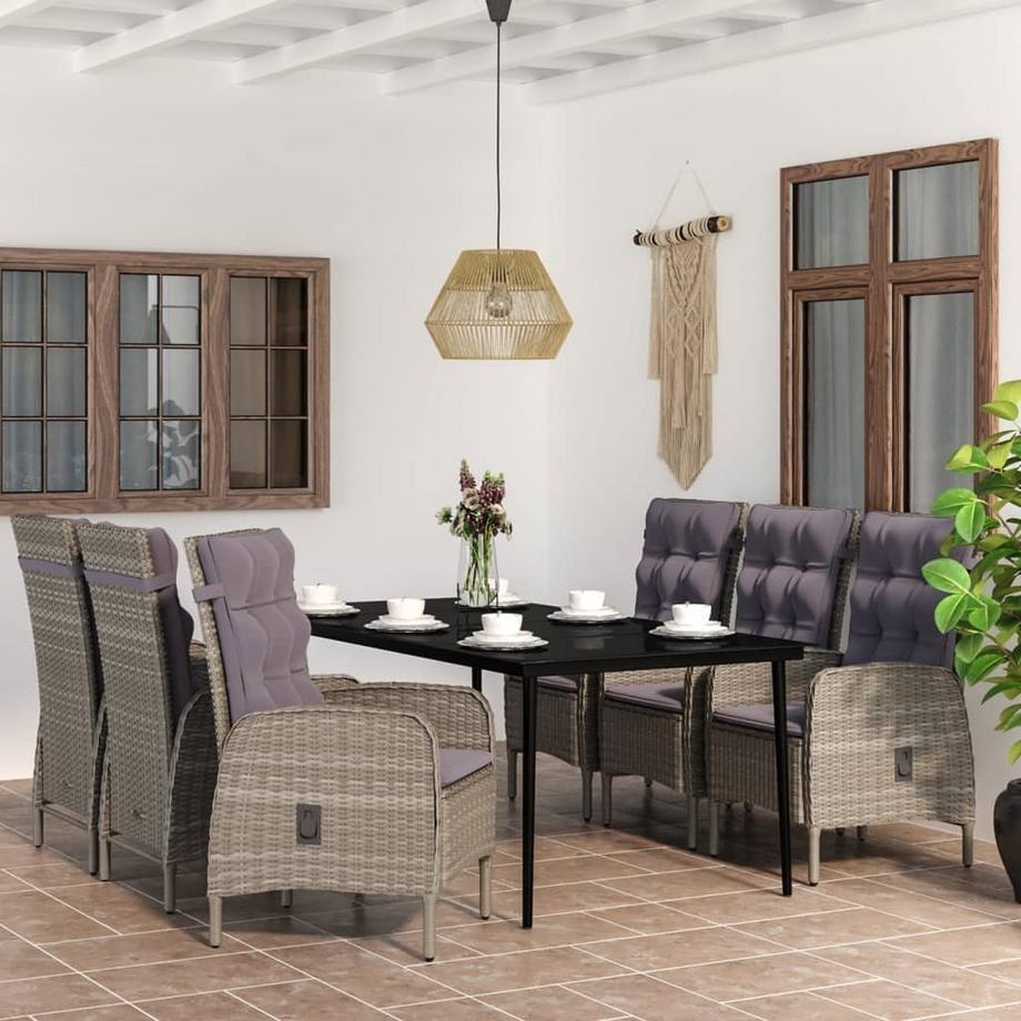 VidaXL set da pranzo da giardino  