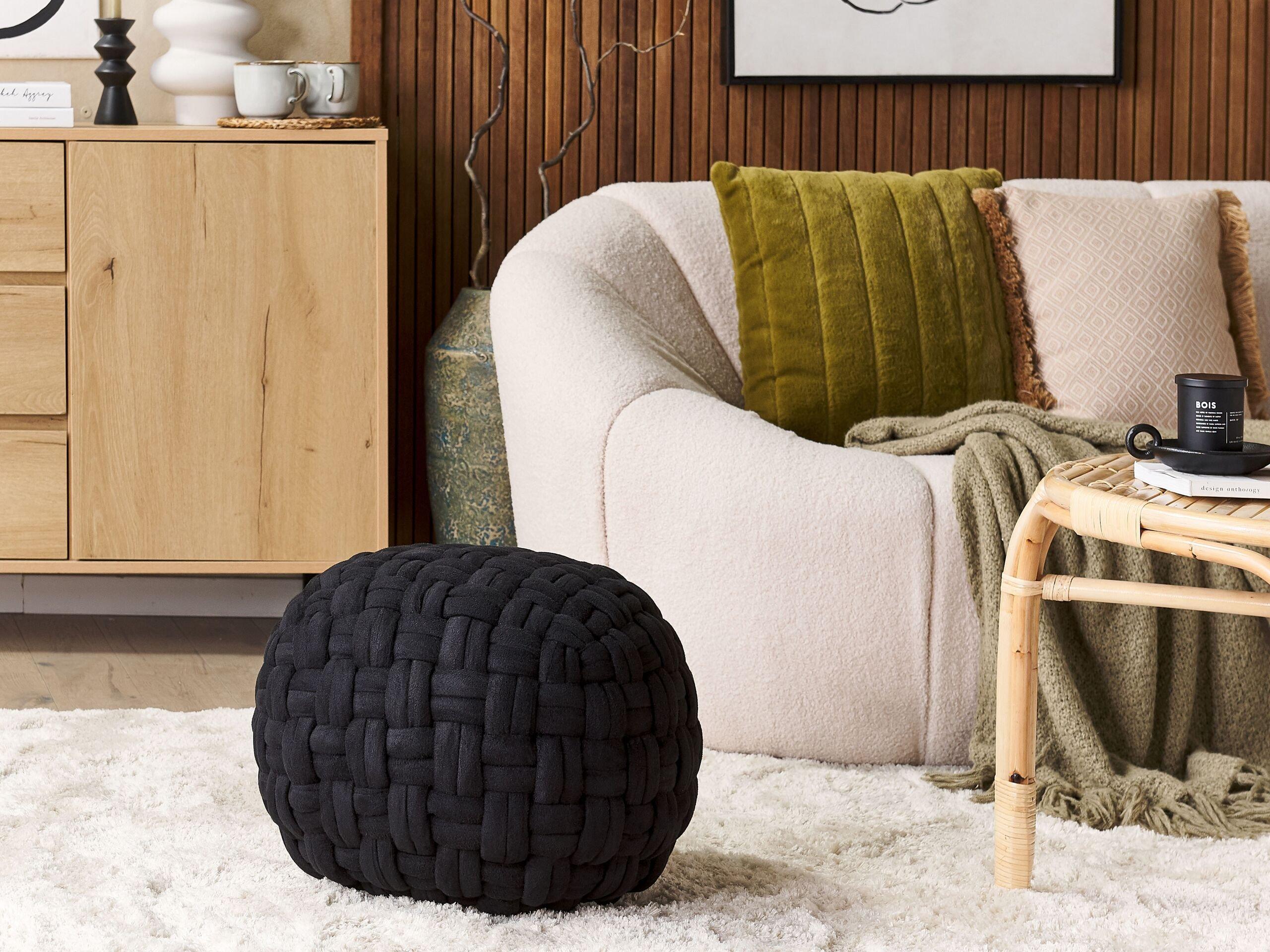 Beliani Pouf aus Samtstoff Modern HOPA  