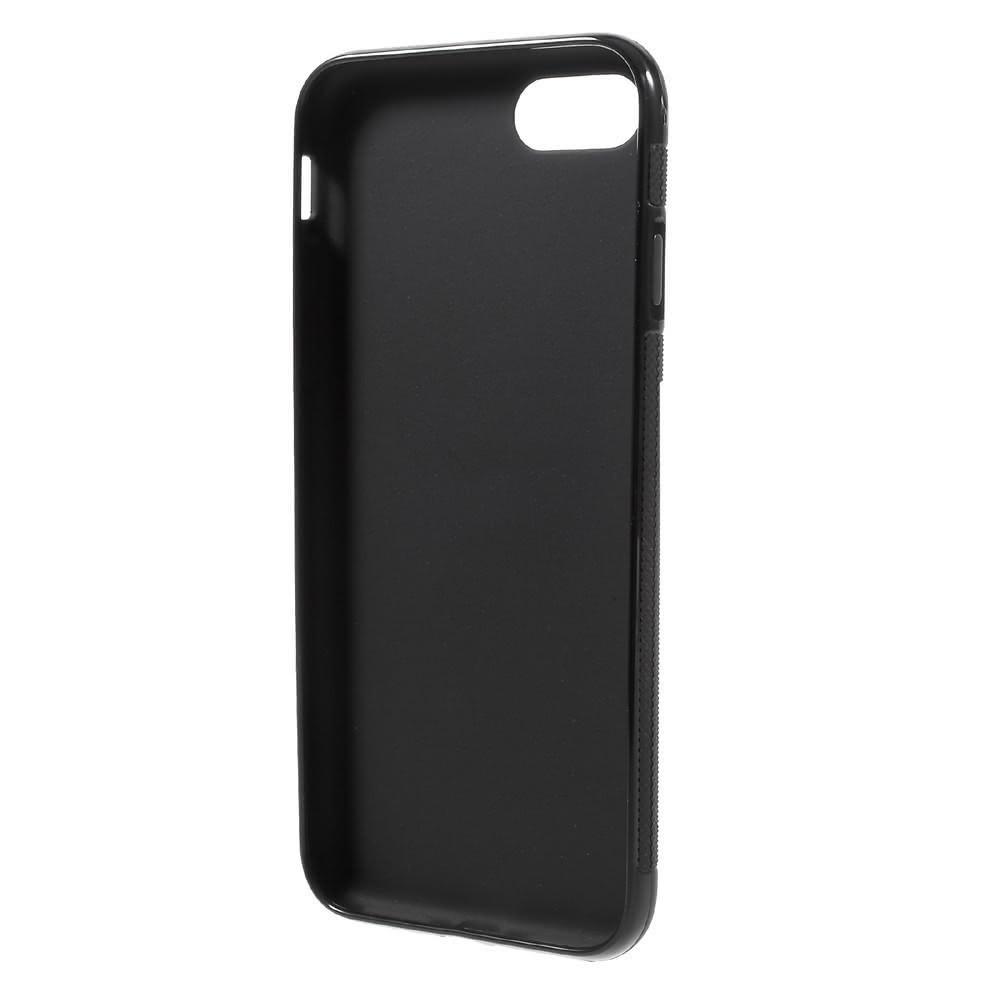 Cover-Discount  iPhone SE / 8 / 7 - Custodia in gomma siliconica antiscivolo nera 