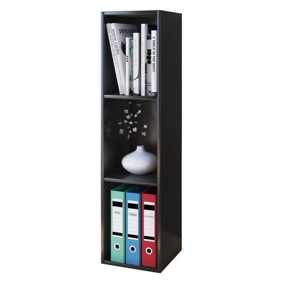 Holzregal stehend | platzsparendes Regal | Maße: H. 107 x B. 34 x T. 30 cm | Elegantes Regal stehend | Aufbewahrungsregal | Bücherregal - Mendas