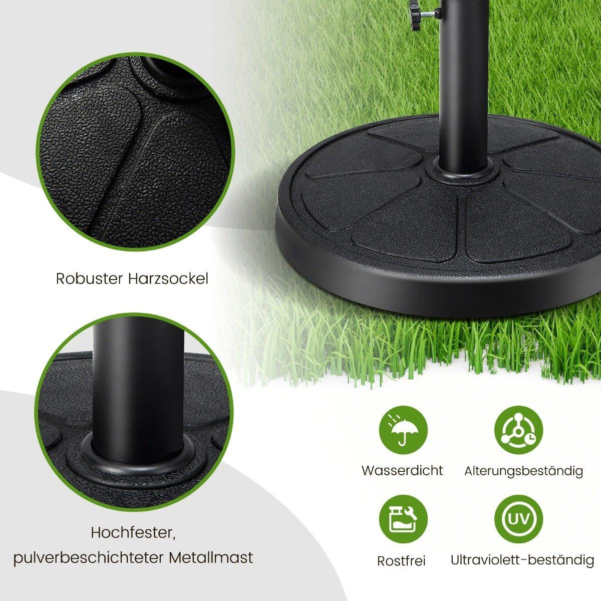 Northix Porte-parapluie lourd de 14 kg et diamètre de 45 cm pour mâts de parapluie de φ38/48 mm  