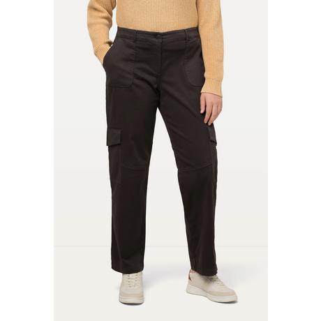 Ulla Popken  Pantaloni cargo con gamba a palloncino, cintura comoda e cotone biologico 