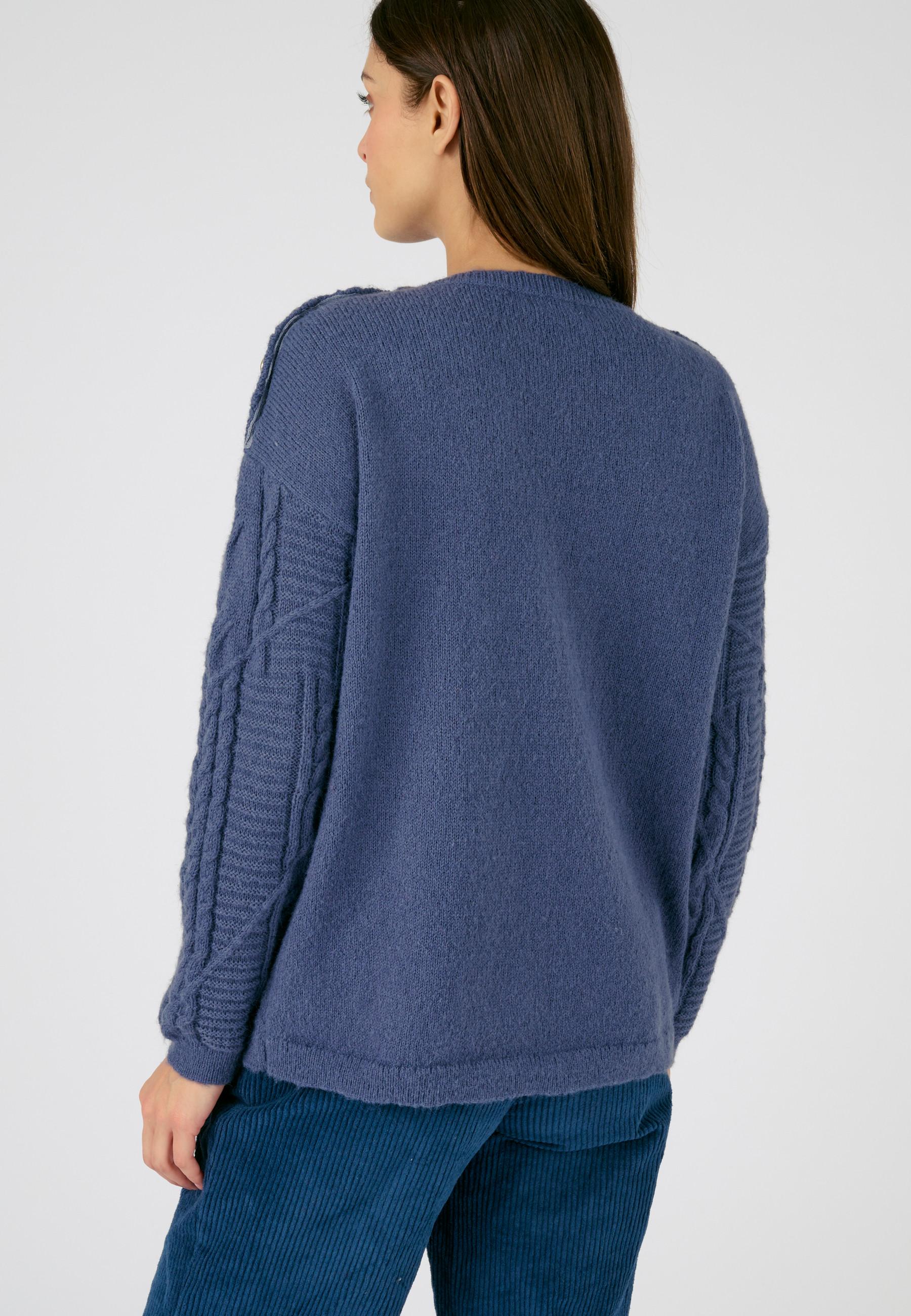 Damart  Zopfmusterpullover mit Knöpfen, Thermolactyl. 