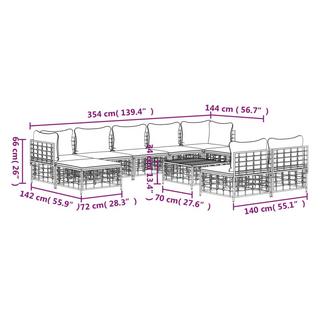 VidaXL Garten lounge set poly-rattan  