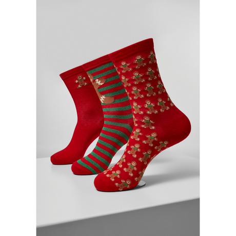 URBAN CLASSICS  socken christmas gingerbread lurex (3pcs) 