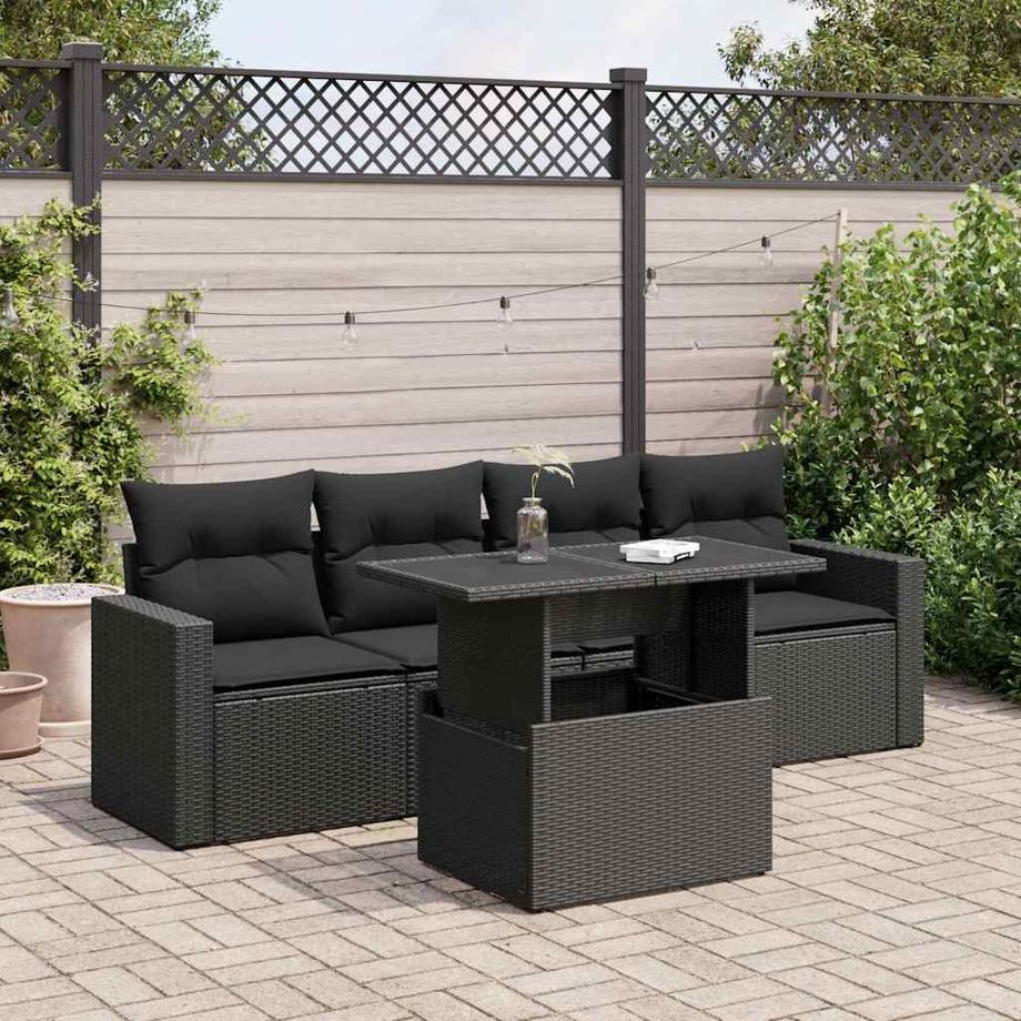 VidaXL Ensemble de canapés de jardin rotin synthétique  