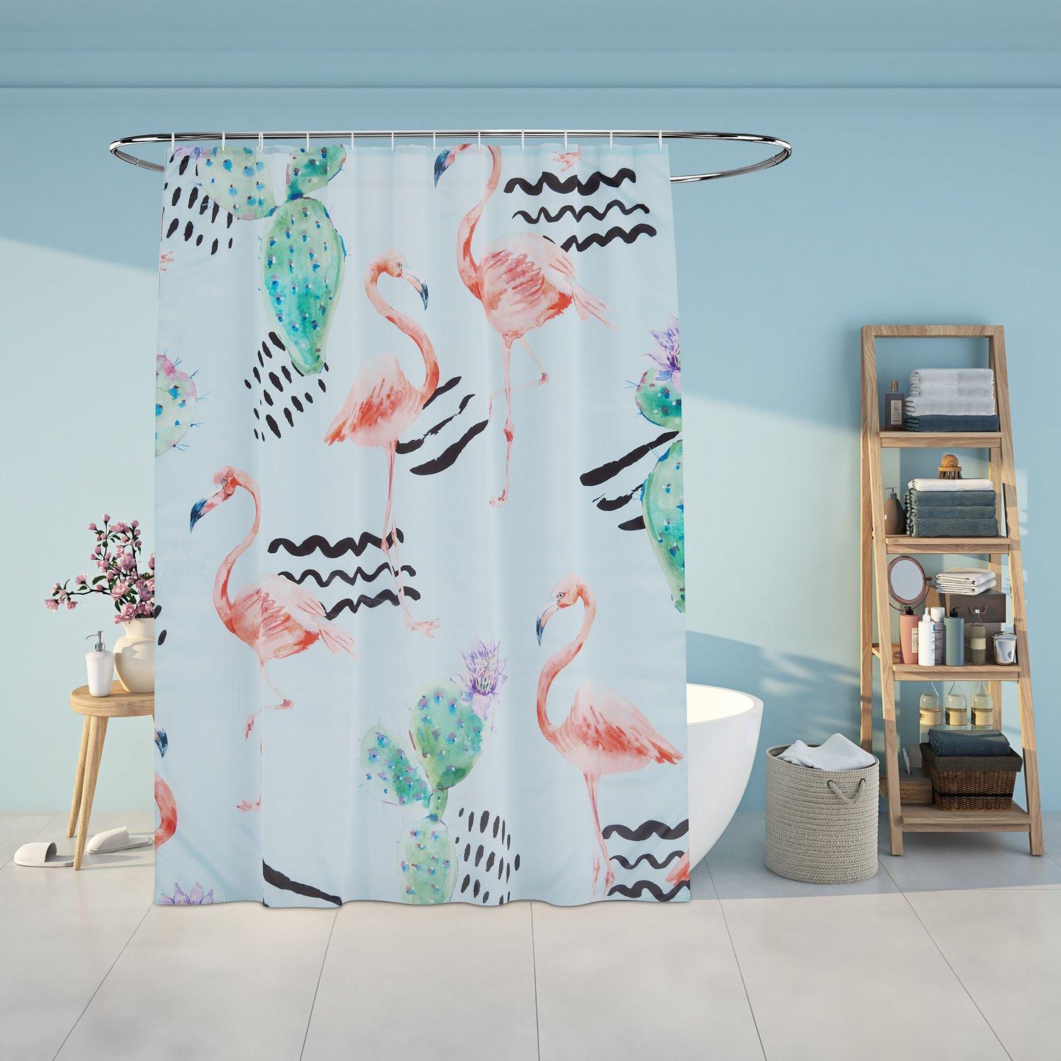Northix Rideau de douche 180x200 cm avec motif  