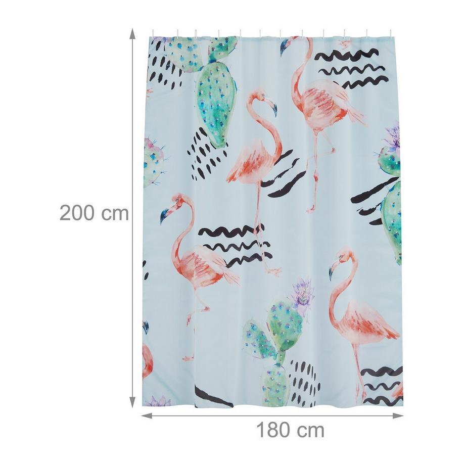 Northix Rideau de douche 180x200 cm avec motif  