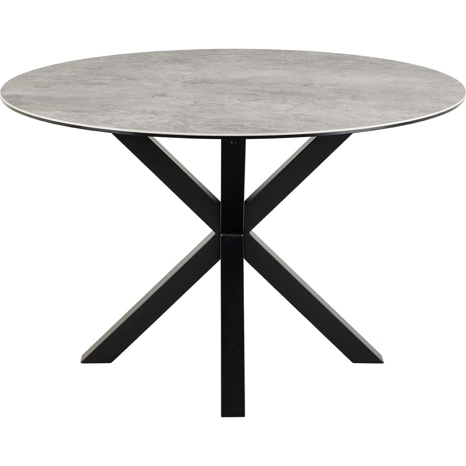 mutoni Table à manger Triple-X céramique grise 119  