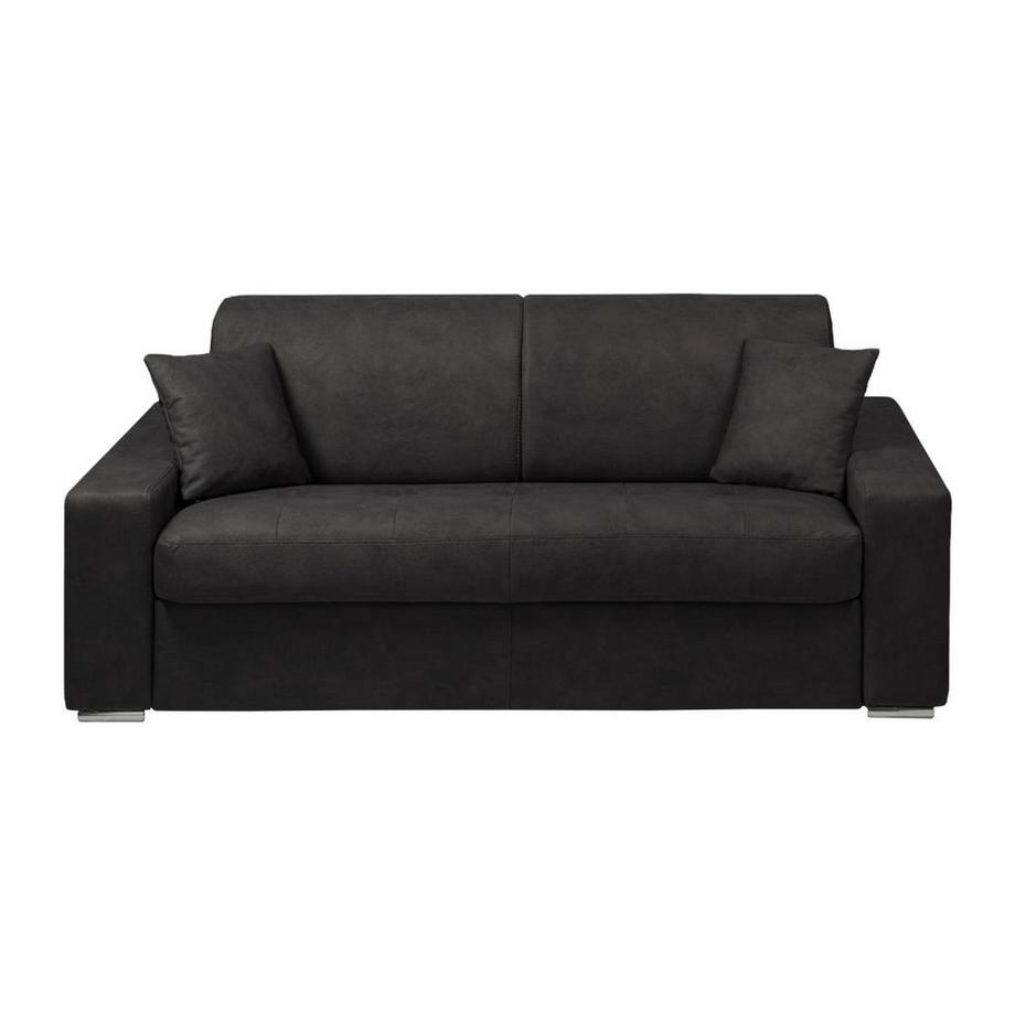 Vente-unique Schlafsofa 3Sitzer Stoff EMIR Liegefläche 1Matratzen  