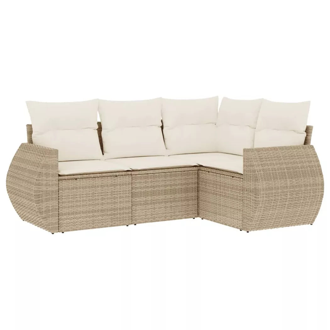 VidaXL - Garten sofagarnitur poly-rattan, One Size, Beige
