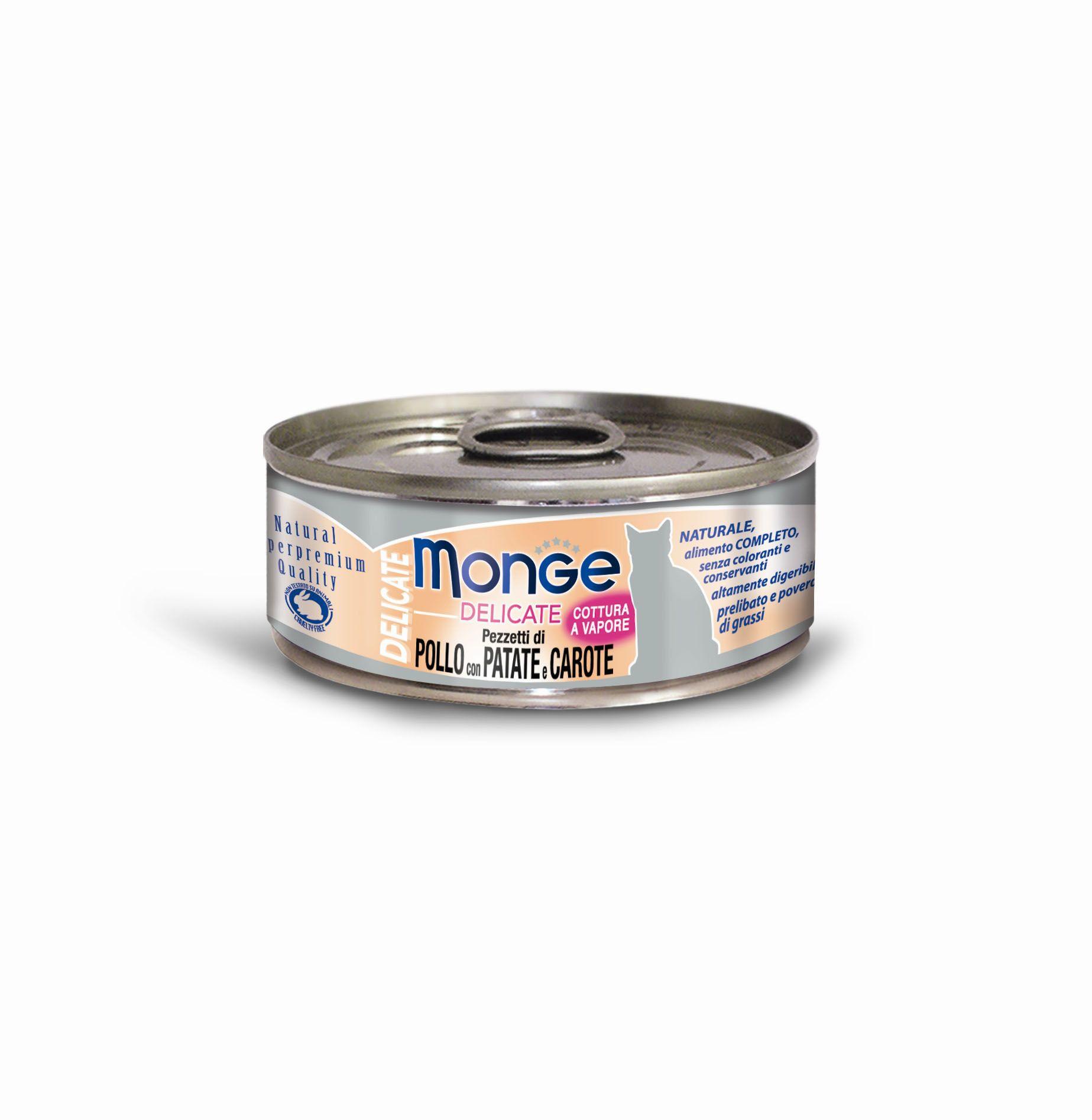 Monge  Delicate pour chat au poulet et carottes et pommes de terre - Multipack 