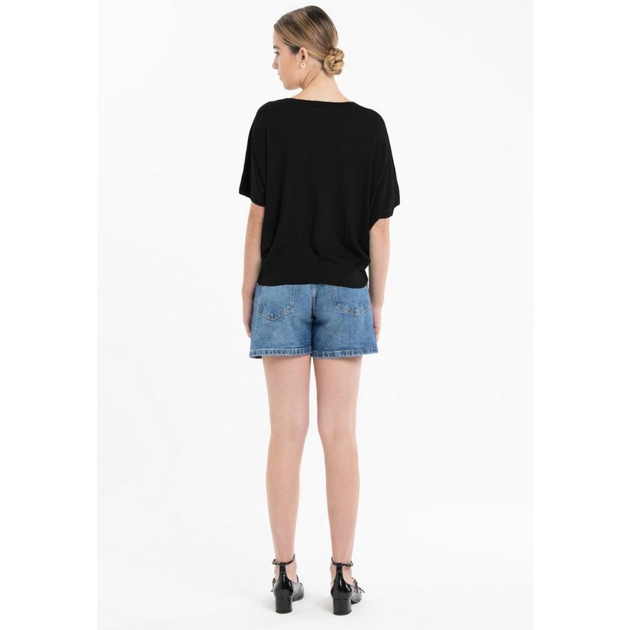 Studio Cashmere8 KELLY 6 Pull Col V Manches Chauve-Souris  