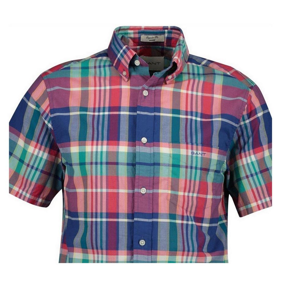 GANT Camicia a Maniche Corte a Quadri  