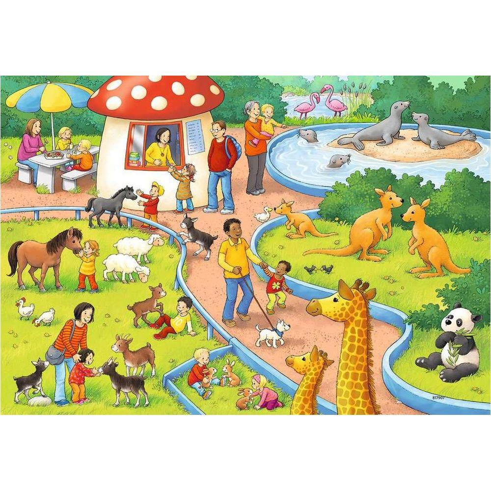 Ravensburger  Ravensburger puzzle Un jour au zoo 2x24p 