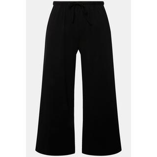 Ulla Popken  Pantaloni in jersey dalla gamba dritta con cintura elastica classico nero 