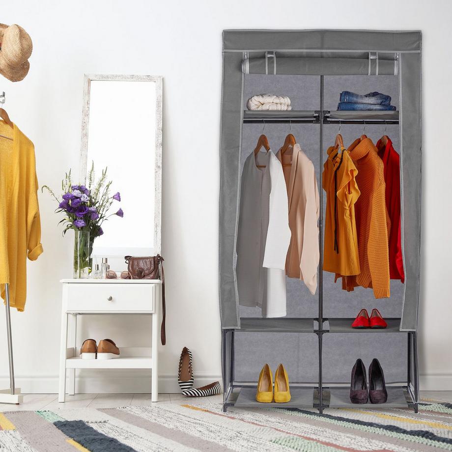 B2X Armoire en tissu à 6 compartiments  