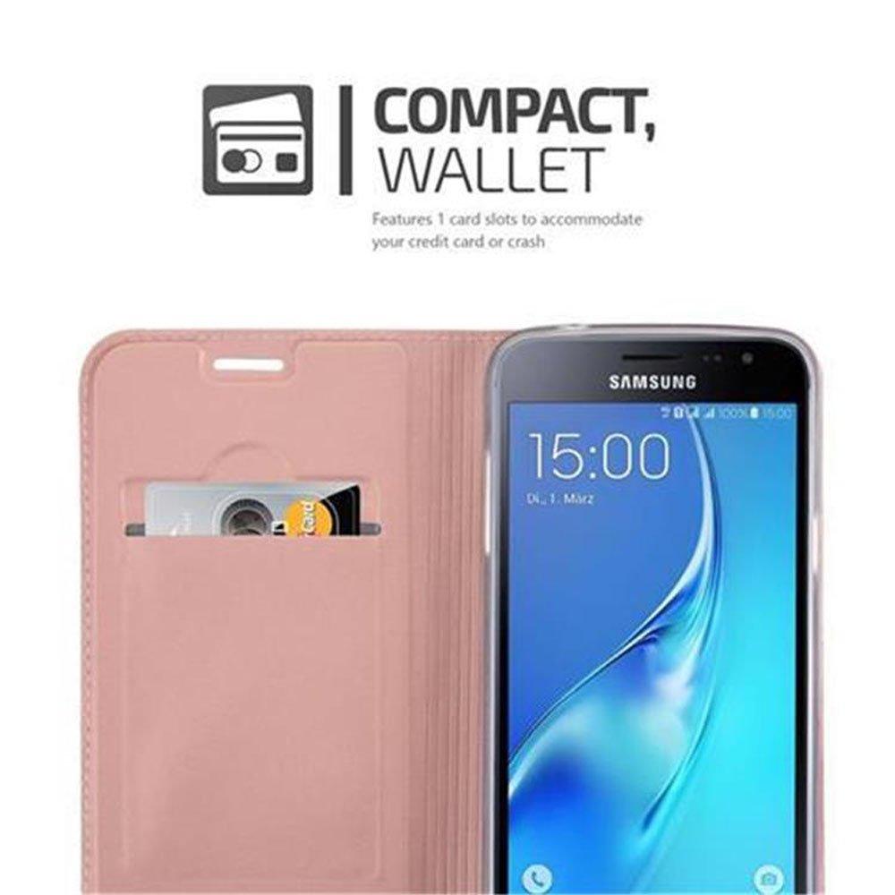 Cadorabo  Hülle für Samsung Galaxy J3 2016 Magnetverschluss, Kartenfach 