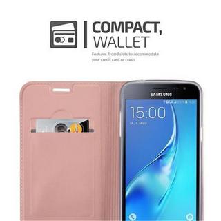 Cadorabo  Hülle für Samsung Galaxy J3 2016 Magnetverschluss, Kartenfach 