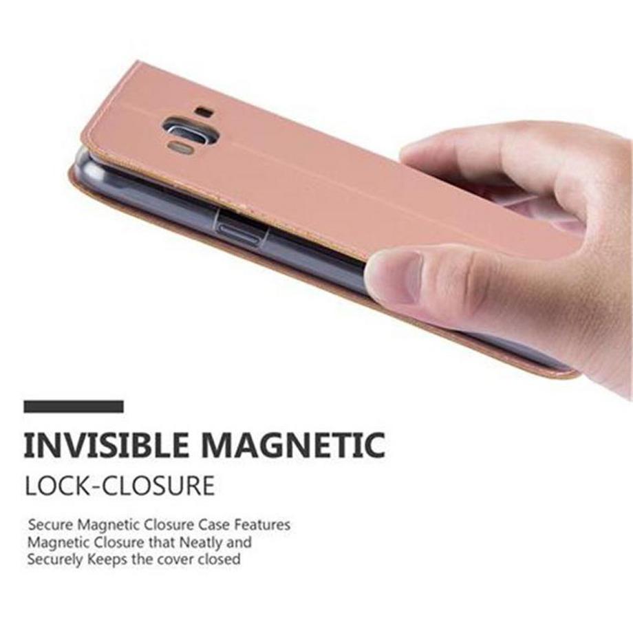 Cadorabo  Housse compatible avec Samsung Galaxy J3 2016 - Coque de protection avec fermeture magnétique, fonction de support et compartiment pour carte 